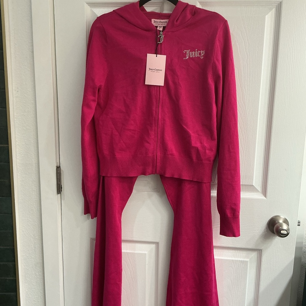 Juicy Couture Fuchsia Knit Jacket with pants
